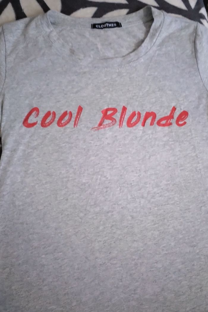 Tee shirt "Cool Blonde" magasin Kaan 94% coton - photo numéro 5