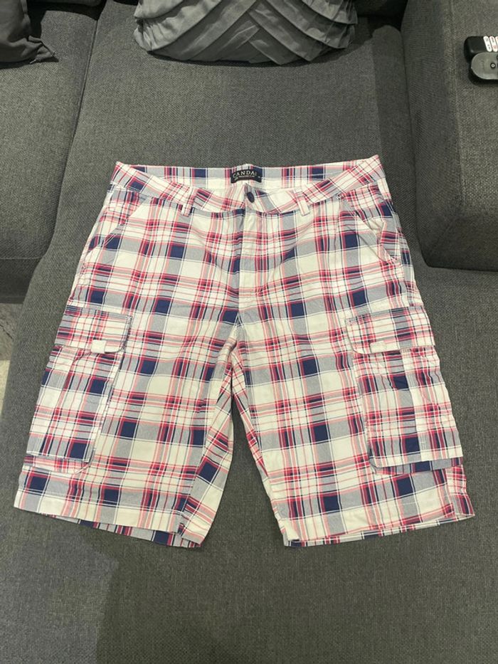 Bermuda long a carreaux