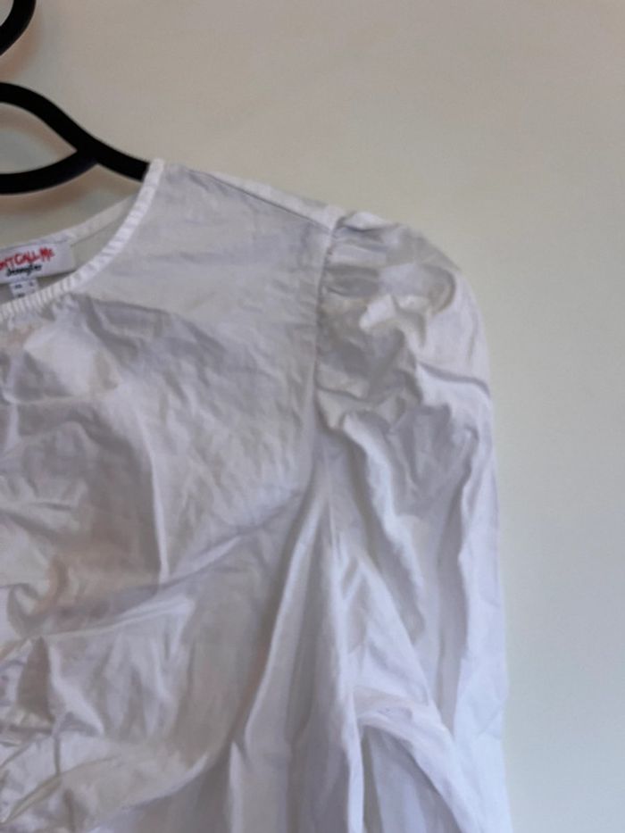 Blouse fronce blanche jennyfer taille L - photo numéro 2