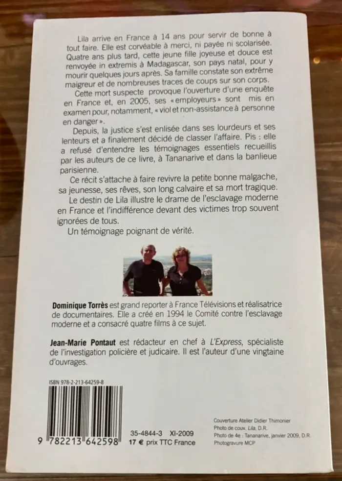 Lila – Être esclave en France et en mourir – Dominique Torrès & Jean-Marie Pontaut - photo numéro 2