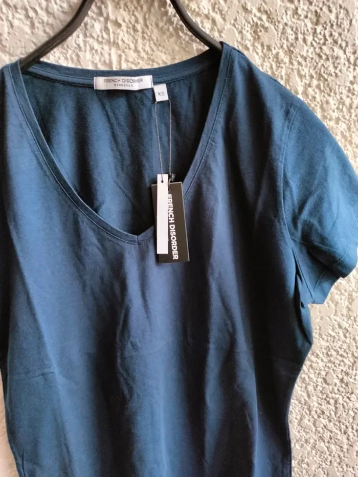 Tee shirt bleu french disorder T Xs - photo numéro 2