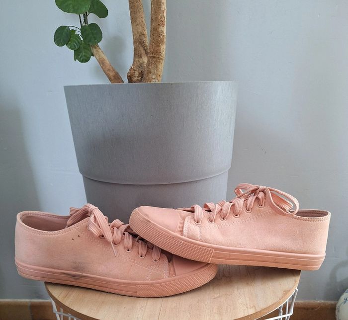 Chaussure type converse Rose