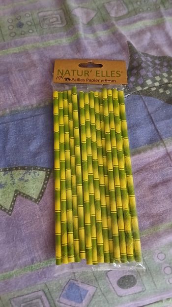 Lot de 17 paille papier 