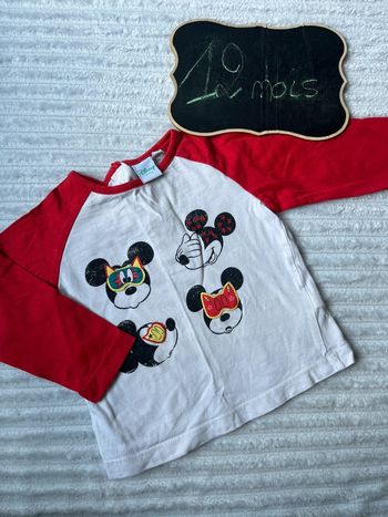 Teeshirt manches longues Mickey 12 mois