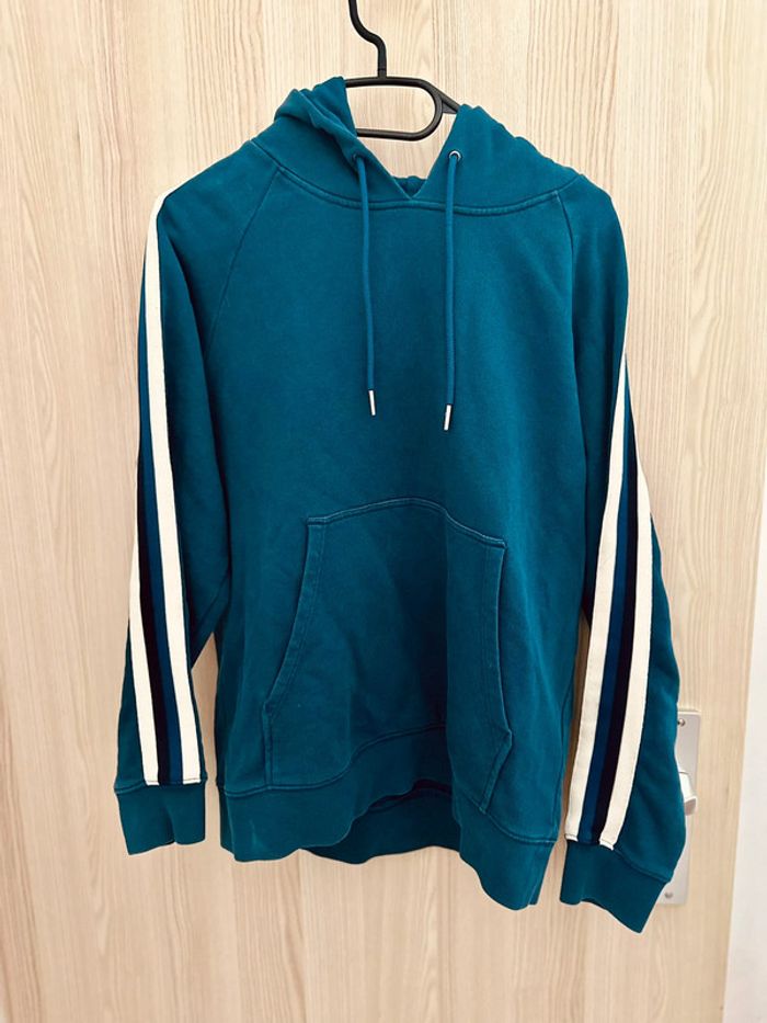 Sweat à capuche manches longues bleu taille S Sandro