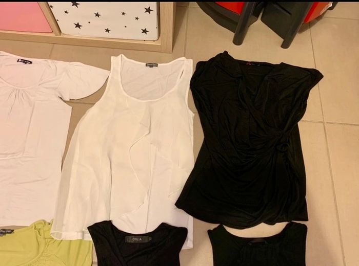 Lot 12 hauts femme taille S/36 dont 1 body - photo numéro 6