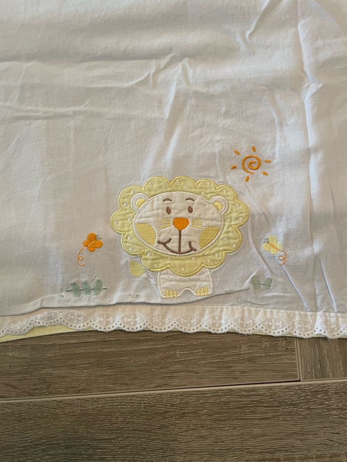 Parure de lit bébé - blanc et jaune - photo numéro 2