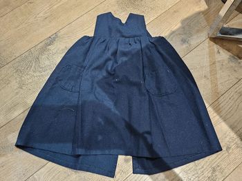 Robe vintage 2 ans laine bleu marine