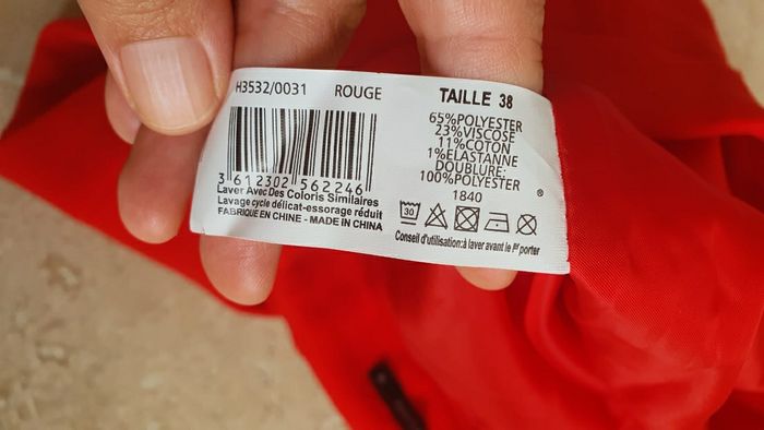 Jupe trapèze neuve rouge Monoprix - photo numéro 5