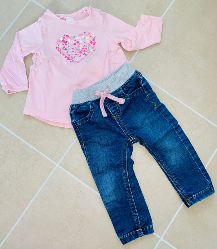 Ensemble t-shirt et jean 6 mois /68cm