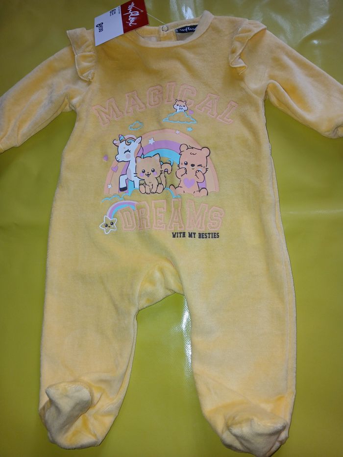 pyjamas en velours fille 6 mois