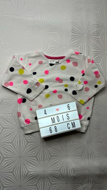 Pull fille 4-6 mois - 68 cm