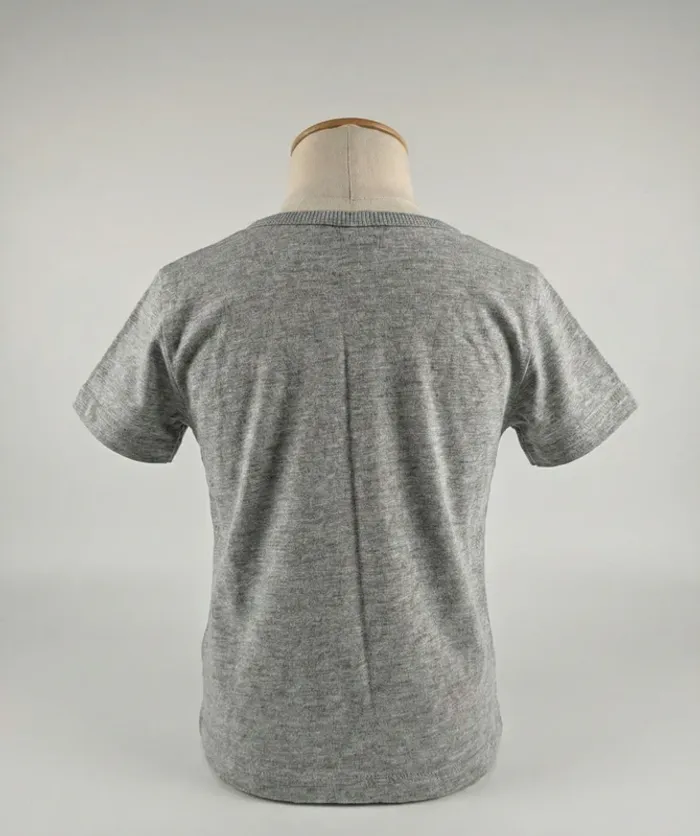 T-shirt Tricky Tracks - 6 mois (68 cm) - Gris Motif Lion - photo numéro 2