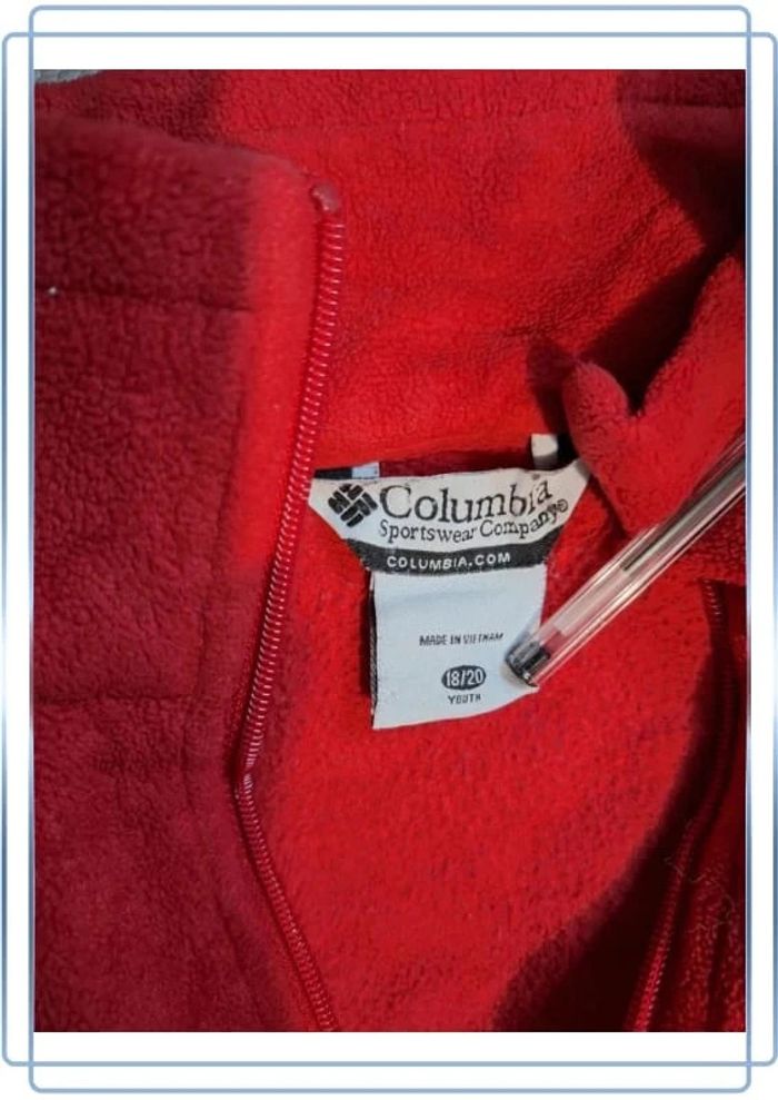polaire full zippée columbia 14/16 ans rouge et noir ( 276) - photo numéro 10