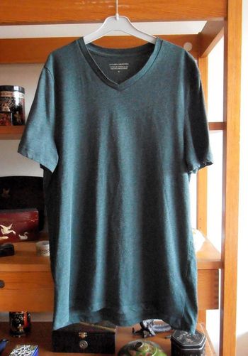 T-shirt homme, Monoprix, 100% coton bio, vert foncé