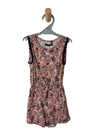 Combishort rose poudré, motif fleuri - IKKS 3-4 ans