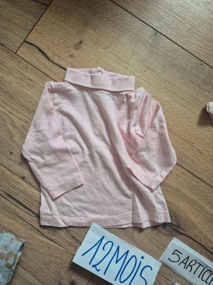 🌟 Lot bébé fille 12 mois / 74 cm Hauts & pantalons fun - photo numéro 11