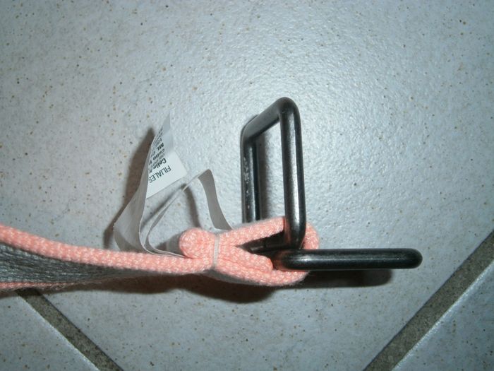 Ceinture beige liseré saumon 108 cm - photo numéro 2