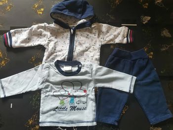 ensemble 3 pièces taille 3/6 mois