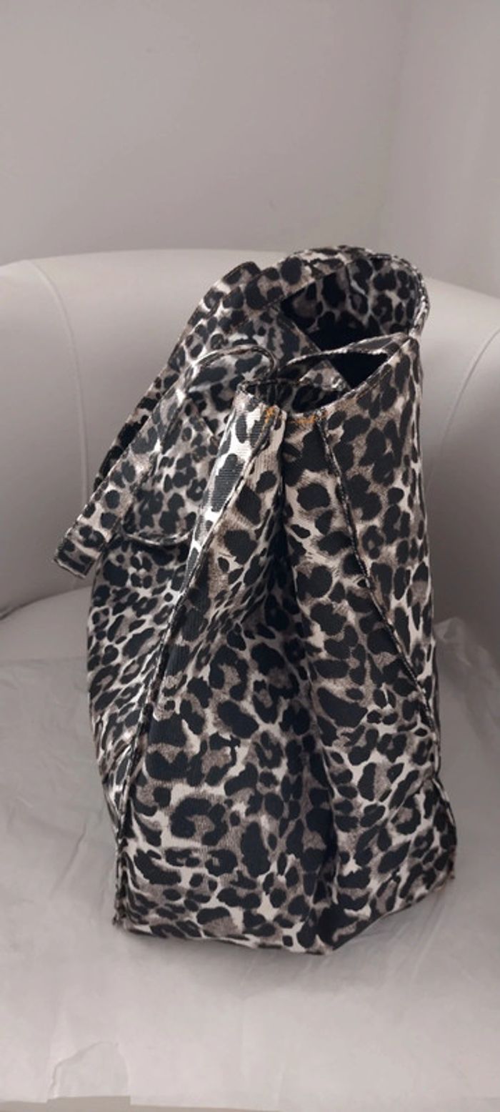 Sac cabas toile léopard - photo numéro 6