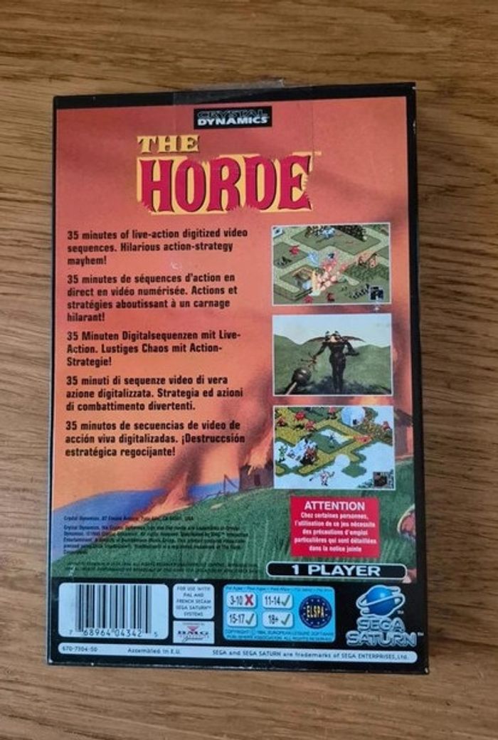 Jeu The Horde Complet - SEGA Saturn - Version française intégrale Pal FR - photo numéro 2