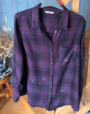 chemise carreaux avec argent