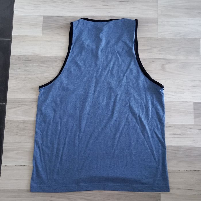 Débardeur homme bleu imprimé vintage taille L - photo numéro 4