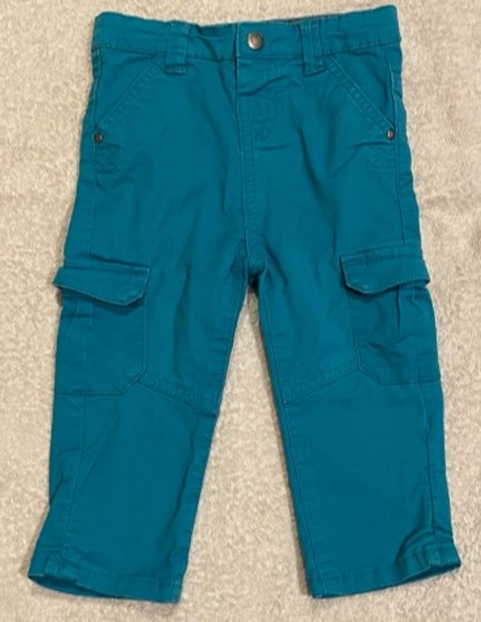 Pantalon cargo bleu 81cm 18m - photo numéro 2