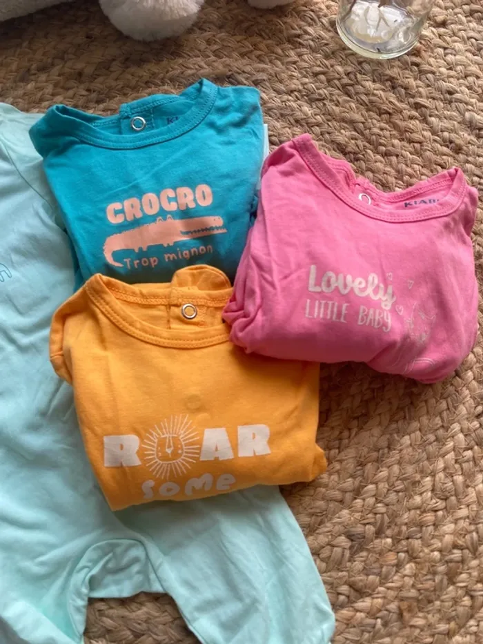 Lot 4 pyjamas coton 3 mois - photo numéro 2