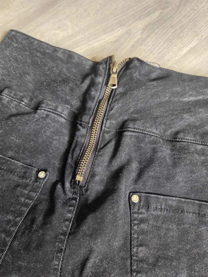 Jean noir taille L - avec zip arrière tendance - photo numéro 8
