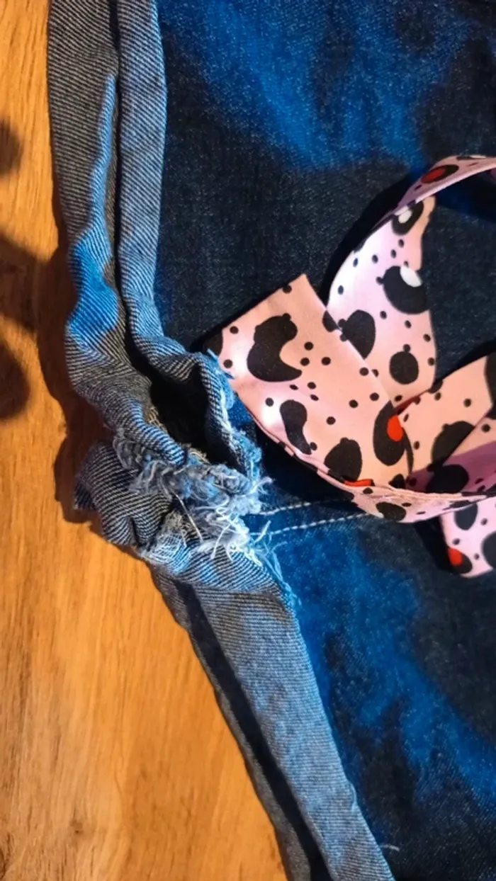 Short en jeans avec ceinture - photo numéro 2