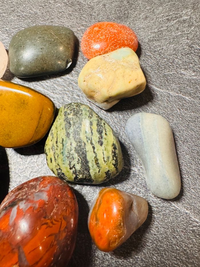 ⭐ Lot 330 g pierres roulées XL/L – Jaspe, Quartz, Sodalite, Aventurine – Idéal collection / lithothérapie - photo numéro 2