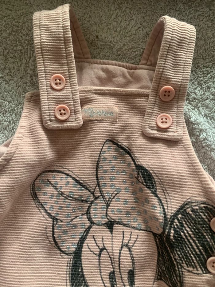 Joli ensemble Minnie Disney combinaison salopette + body - photo numéro 2