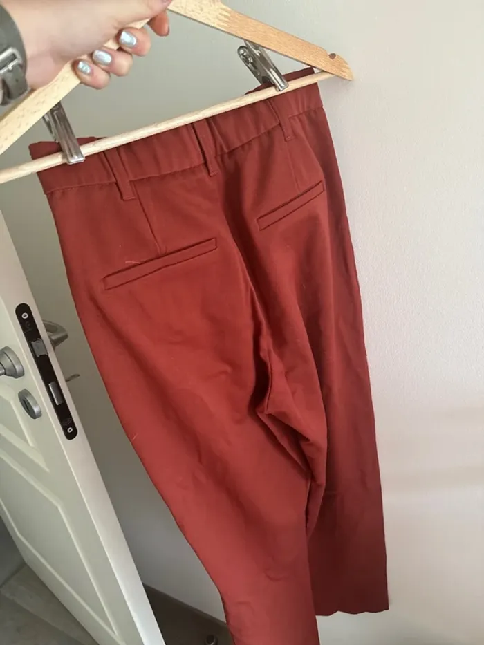 Pantalon droit brique zara - photo numéro 2
