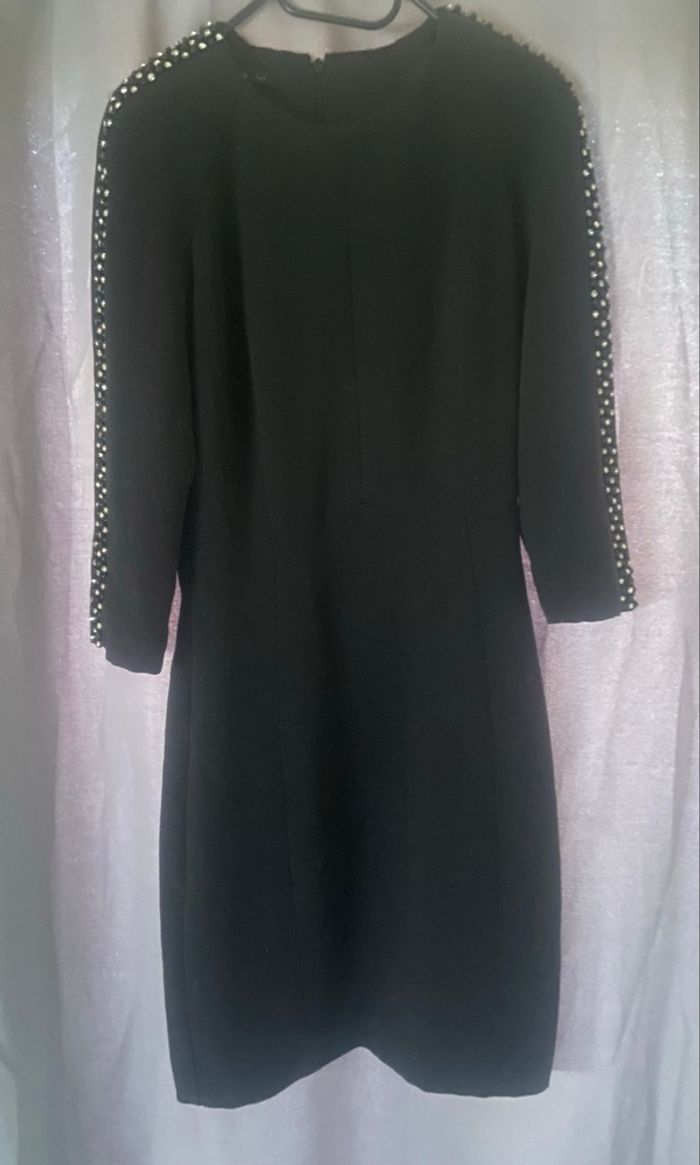Robe noire et strass »Mango »manches 3/4