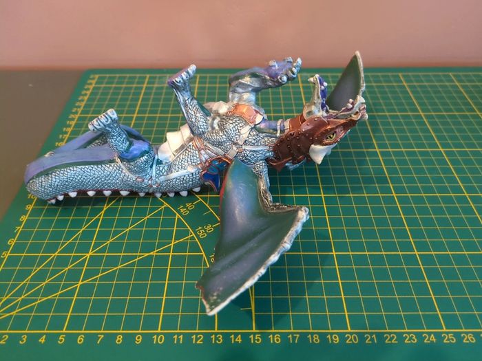 Figurine Dragon destrier argent papo - photo numéro 5