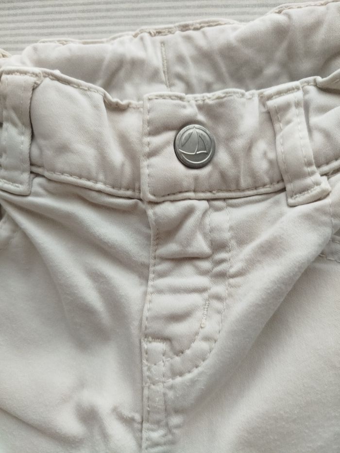 Pantalon petit bateau 4 ans garçon crème - photo numéro 4