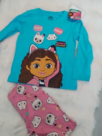 Pyjama coton fille du 2 au 8 ans Gabby’s Dollhouse, neuf, 5 ans