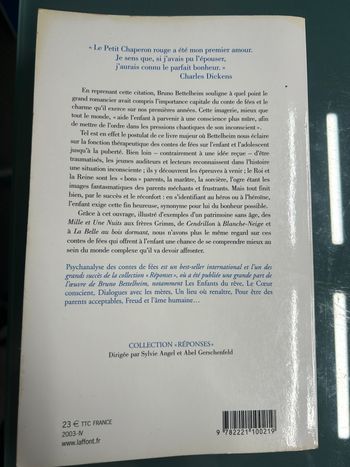 Livre psychanalyse des contes de fées 
