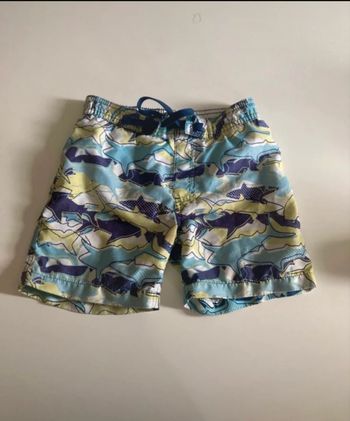 Short / Maillot de bain garçon très bon état taille 6 ans couleur turquoise et vert