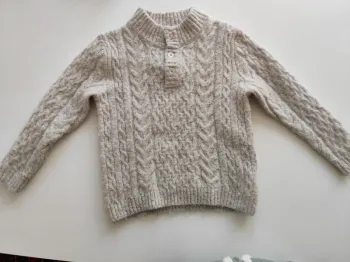 Pull en mailles à col cheminée