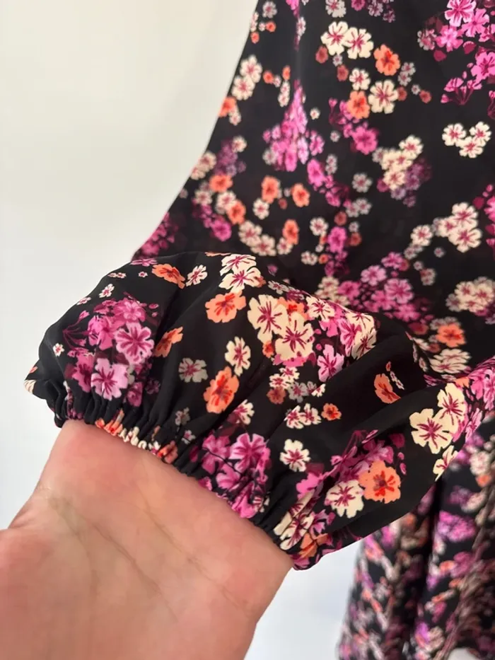 👗Asos- vero moda Robe mi-longue à fleurs- neuf sans étiquette- taille L🌻 - photo numéro 3