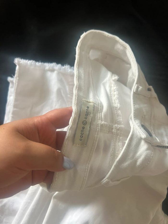 Jean skinny blanc taille haute cache cache taille 38 - photo numéro 2