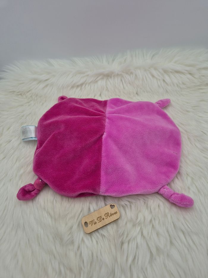 Doudou plat Lapin violet rose verr BN731 Baby Nat - photo numéro 4