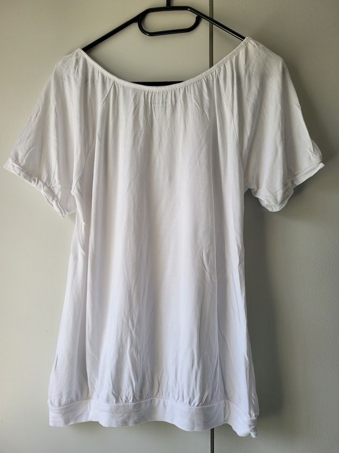 Tee-shirt blanc taille M Esprit - photo numéro 4