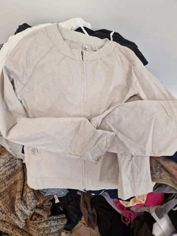 Petite veste en jeans beige