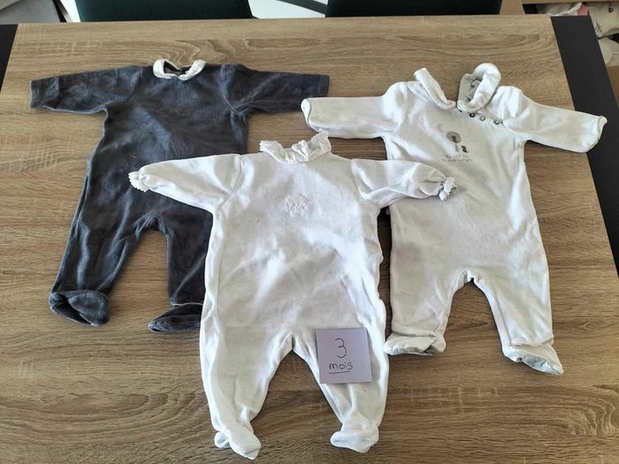 Lot de 3 pyjamas - Taille 3 mois