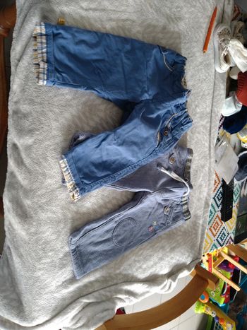 2 pantalons 9 mois 71 cm sergent major