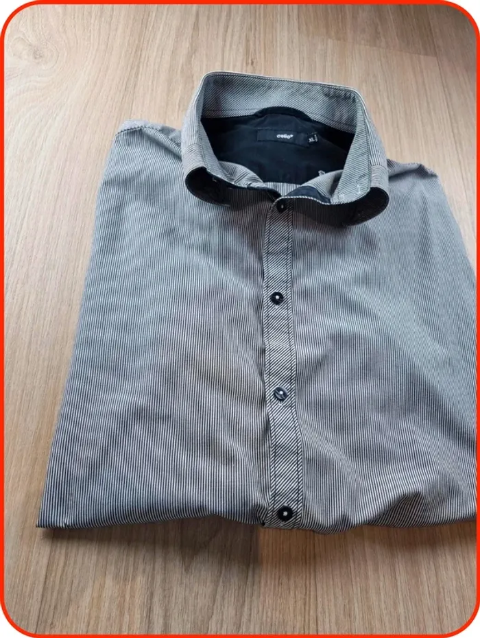 Chemise rayé noir et gris Celio Taille XL