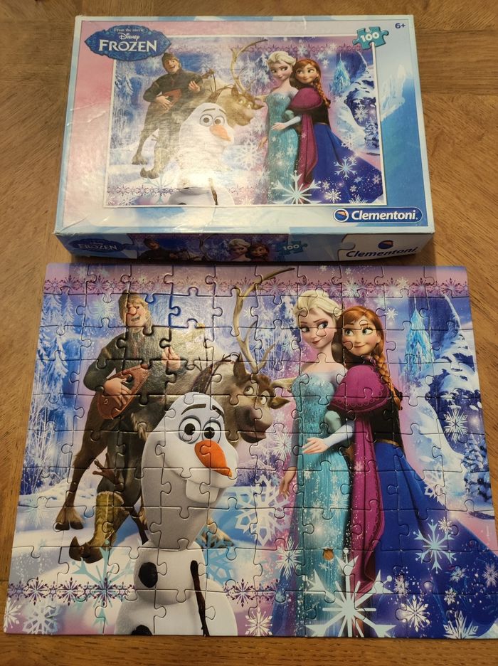 Lot 2 puzzles 100 pièces reines des neiges - photo numéro 6